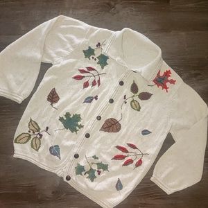 Button front cardigan sz L